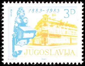 Jugoslawien 3 Din. 100 Jahre Telefon in ... 