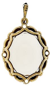Gemmed Necklaces Pendant with oval fac. ... 