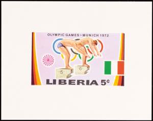Liberia 5 C. Olympic games Munich 1972, ... 
