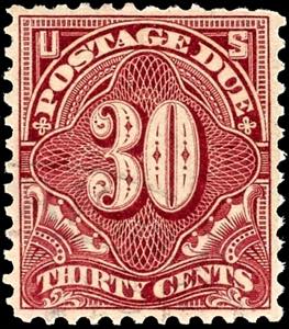 Postage Due Stamps 30 C. Dark lilac purpur, ... 