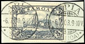 Samoa 3 Mark \imperial yacht\, faultless ... 