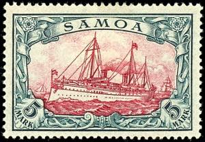 Samoa 5 Mark \imperial yacht\, in perfect ... 