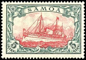 Samoa 5 Mark \imperial yacht\, in perfect ... 