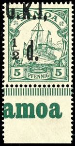 Samoa - British Occupation 5 penny ... 