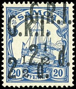 Samoa - British Occupation 20 penny ... 