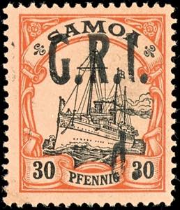 Samoa - British Occupation 4 d. On 30 Pfg ... 