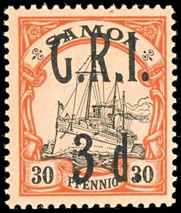 Samoa - British Occupation 30 penny ... 