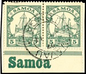 Samoa Cancellation VAVAU TONGA on 5 penny ... 