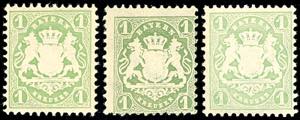 Bavaria 1 Kr in all three colours in perfect ... 