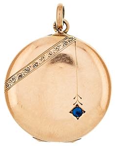 Necklaces Art nouveau medallion with ... 