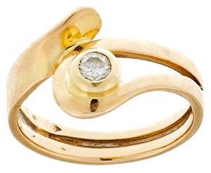 Ringe Brillant Ring, 585 Gelbgold, 5,1g, ein ... 