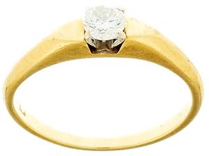 Ringe Brillant Solitär Ring, 750 Gelbgold, ... 