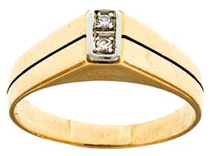 Ringe Diamant Ring, 750 Gelbgold, 4,24g, ... 