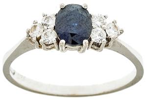 Rings Sapphire brilliant-cut diamonds ring, ... 