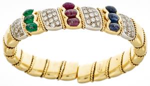 Bracelets Diamonds colour stone bangle, ... 