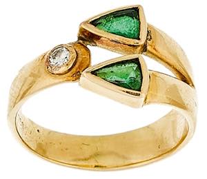 Gemmed Rings Ring with two emeralds in ... 