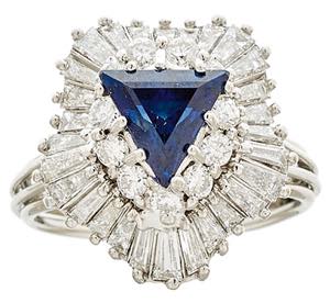 Gemmed Rings Sapphire brilliant-cut diamonds ... 