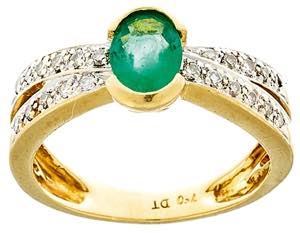 Gemmed Rings Emerald brilliant-cut diamonds ... 