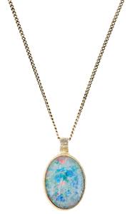Gemmed Necklaces Pendant with opal cabochon ... 
