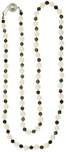 Necklaces Bicolor cultured pearl chain, ... 