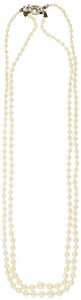 Necklaces Two-rowed cultured pearl chain, ... 