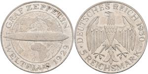 Coins Weimar Republic 5 Reichmark, 1930, G, ... 