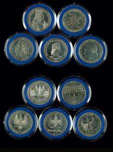 Federal coins after 1946 5 x 5 Mark, ... 