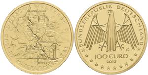 Münzen Bund ab 1946 100 Euro, Gold, 2015, ... 