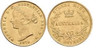 Australia Sovereign, 1870, Victoria, Sydney, ... 