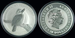 Australien 30 Dollars, 2010, Kookaburra, 1 ... 