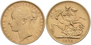 Great Britain Sovereign, 1873, Victoria, Fb. ... 