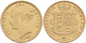 Grossbritannien 1/2 Sovereign, 1880, ... 
