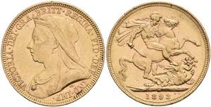 Great Britain Sovereign, 1893, Victoria, Fb. ... 