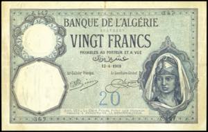 Banknoten Afrika und Naher Osten Algerien, ... 