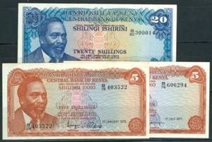 Banknoten Afrika und Naher Osten Kenya, ... 