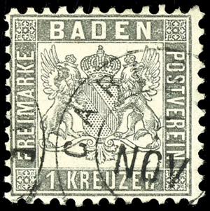 Baden 1 kreuzer silver gray, having bright ... 