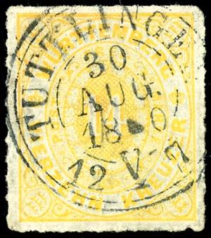 Wuerttemberg 14 Kr. Limon-yellow, with ... 