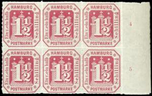 Hamburg 1 1/2 S. Carmine, horizontal block ... 