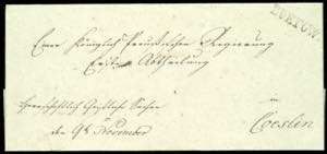 Prussia - Pre-stamp Mail BUETOW, the 1823 ... 