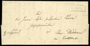Prussia - Pre-stamp Mail 1824, CALAU, boxed ... 
