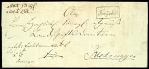 Prussia - Pre-stamp Mail 1824, Freystadt, ... 