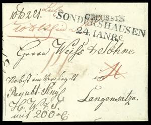 Prussia - Pre-stamp Mail 1821, GREUSSEN, ... 