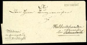 Prussia - Pre-stamp Mail Kirchberg, post ... 