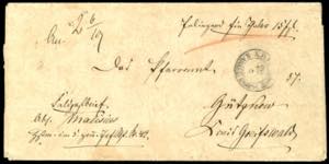 Prussia - Pre-stamp Mail 1866, army postal ... 