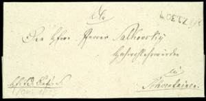 Prussia - Pre-stamp Mail 1825, Loetzen, post ... 