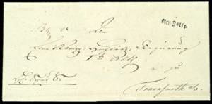Prussia - Pre-stamp Mail 1819 (approximate. ... 