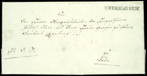 Prussia - Pre-stamp Mail 1821, Oberhausen, ... 