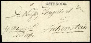 Prussia - Pre-stamp Mail 1825, OSTERODE, ... 