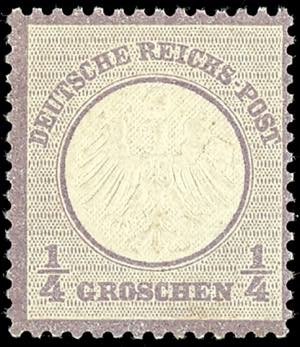 Deutsches Reich 1/4 Gr. kleiner Brustschild ... 