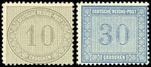 German Reich 10 and 30 Gr numeral in perfect ... 
